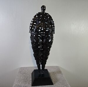 Vintage Mid Centurypalecek Brutalist Metal Strip Sculpture